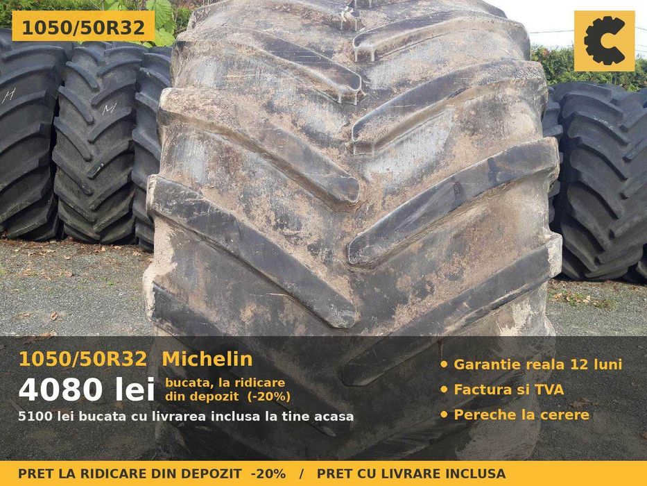 Cauciucuri 1050/50R32 Michelin ANVELOPE Combina Mare Recoltat Cereale Claas Lexion John Deere SH GARANTIE Factura TVA Livrare