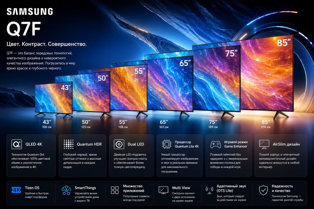 Телевизоры SAMSUNG 43...  Smart TV UHD 4K +доставка 2025 NEW