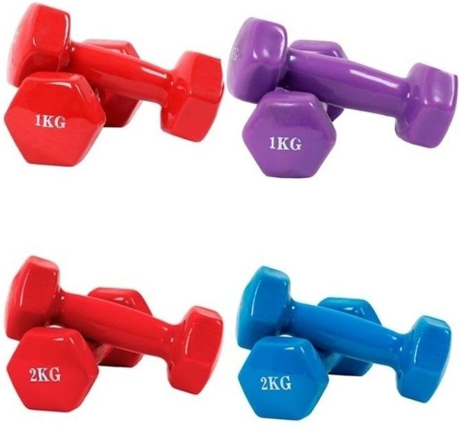 Гантель, цветные, для фитнеса