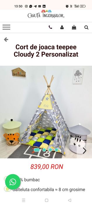Cort de joaca teepee