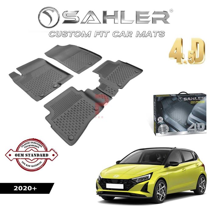 Гумени стелки за Hyundai I20 2020+ / Хюндай / тип леген / висок борд