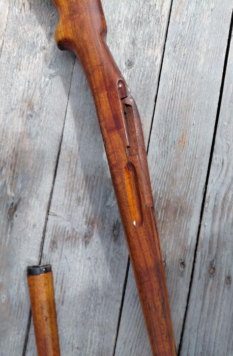 Pat crosa pusca mobilier lemn original