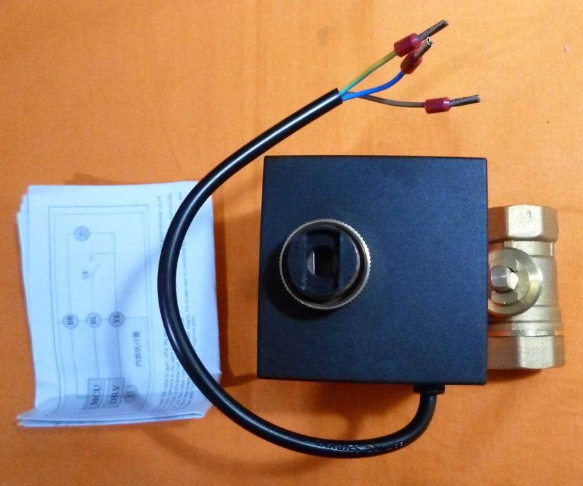 Robinet motorizat 3/4" actuator servomotor vana 230V apa rece calda