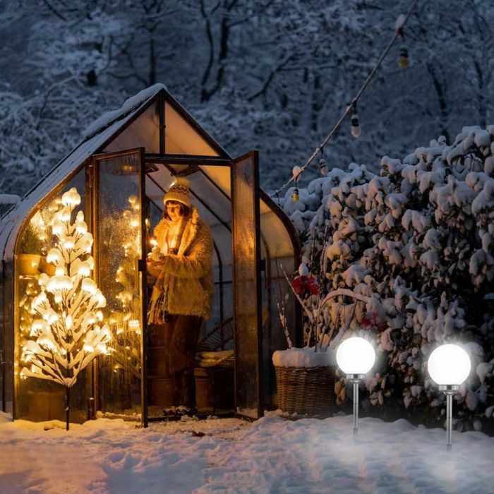 Соларна градинска лампа сфера BONETTI Ø30