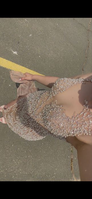 Бална рокля с перли