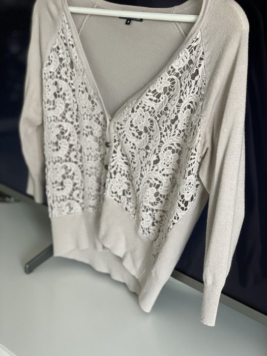 Cardigan Zara negru si bej