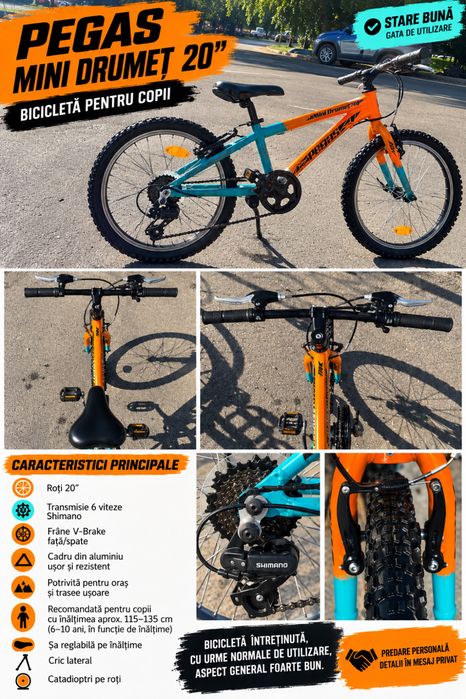 Bicicleta pegas copii