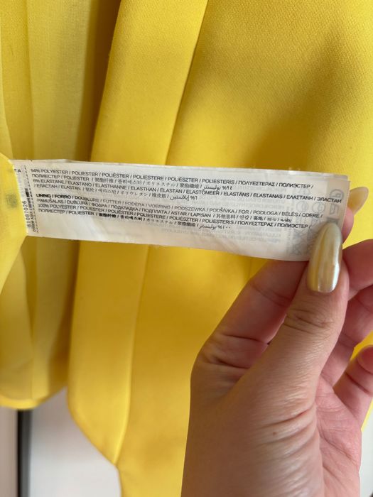 Жёлтый кроп пиджак