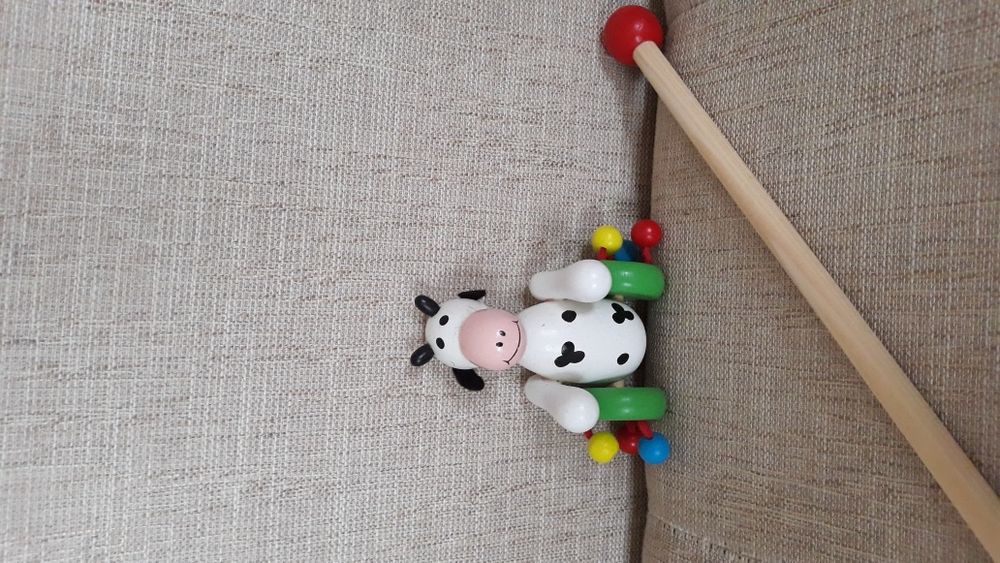 Детски дървена буталка / дърпалка - животни