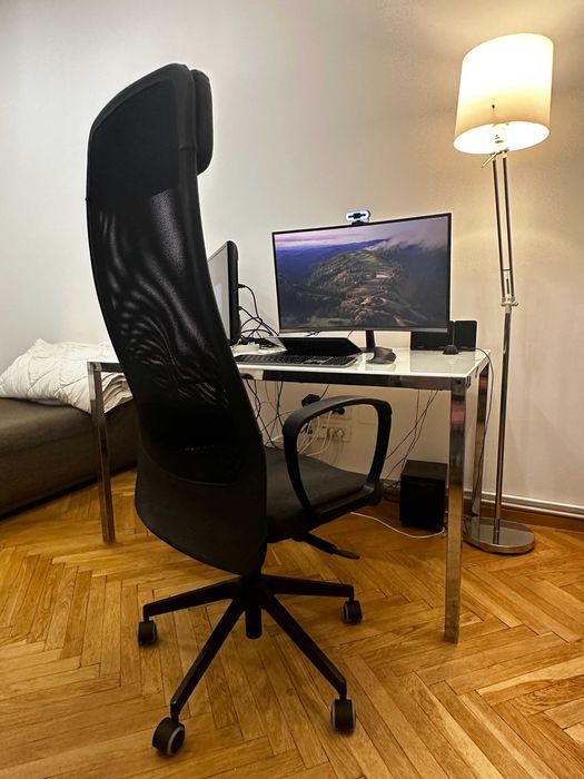 MARKUS Swivel chair, Vissle dark grey