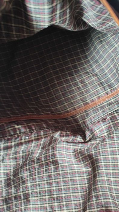 Кожена бизнес чанта в кафяво и черно