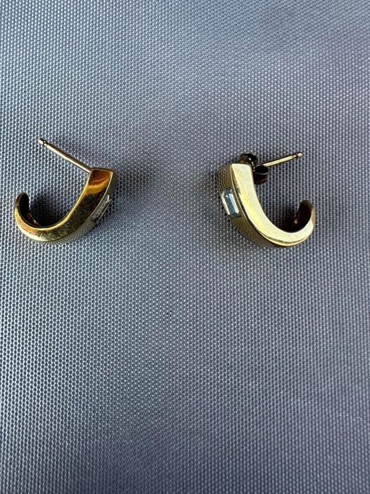 Cercei din aur si acvamarin