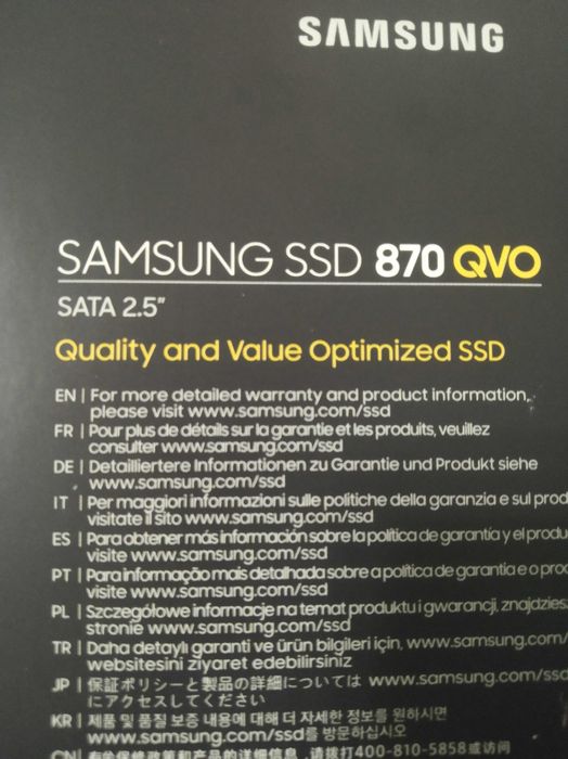 Samsung 870 QVO SSD 1tb, пломба!