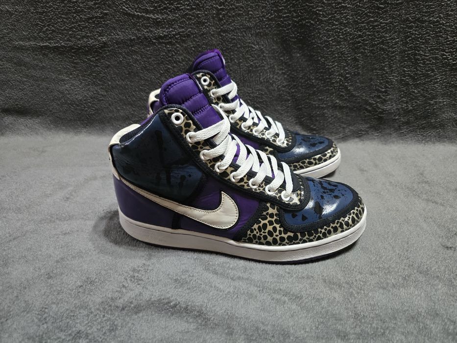 Nike Vandal High Club Purple Black / Custom blue - black glitch )