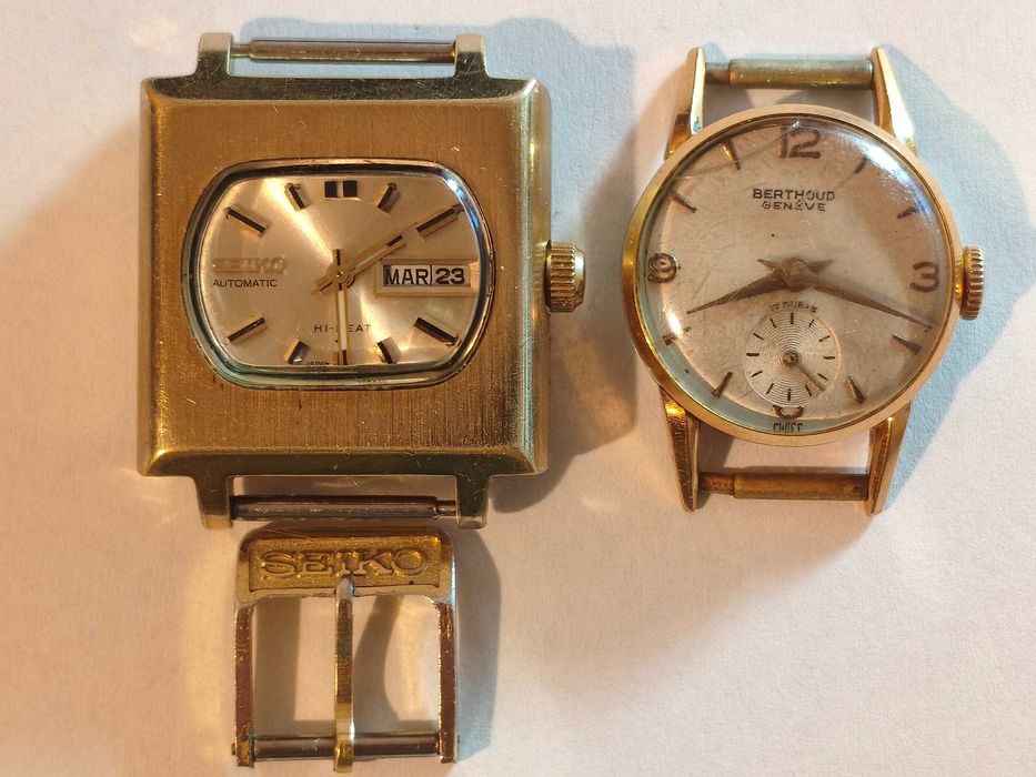 doua ceasuri dama vintage seiko si Berthoud Genève