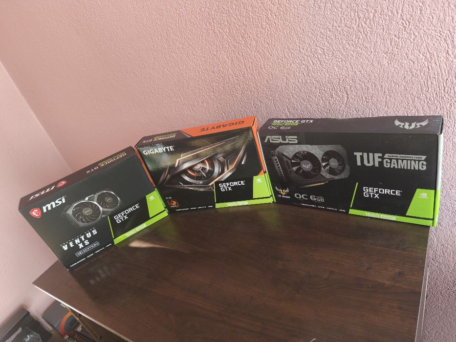 MSI, Asus, Gigabyte  1660 super, ti ; 6gb