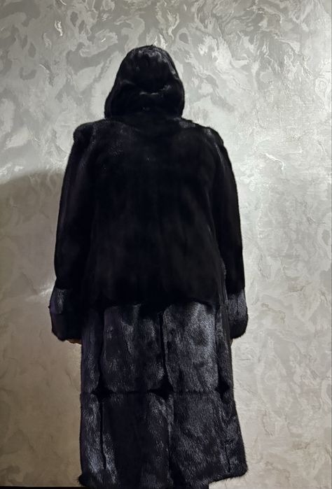 Норковая шуба с капюшоном