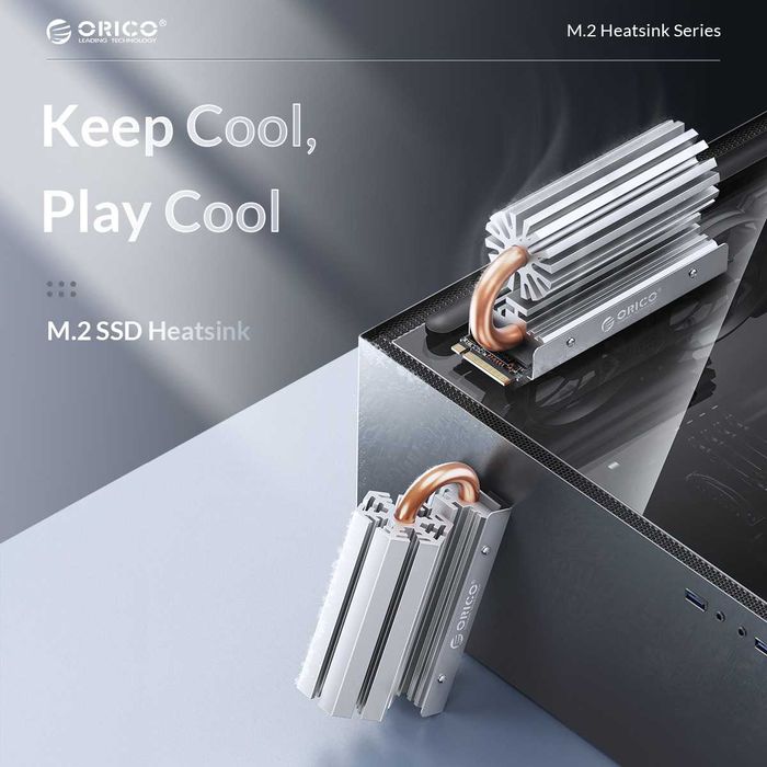 Радиатор для SSD M.2 Nvme Orico с медным сердечником