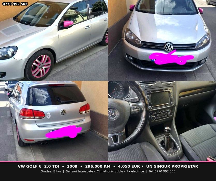 VW GOLF 6 2.0 TDI 2009 - 4050 EURO - Oradea