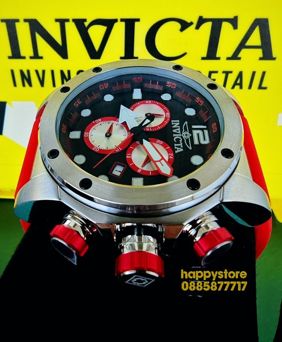 INVICTA Sea Hunter Red 54 mm, Инвикта нов ръчен часовник