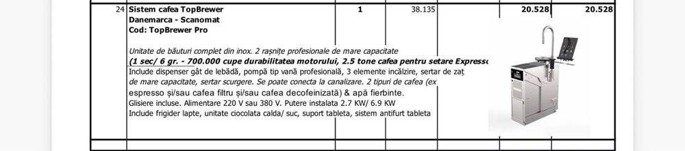 Sistem cafea profesional TopBrewer Pro – Scanomat (Danemarca)