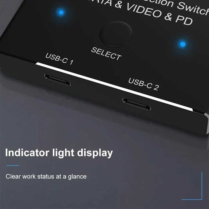 Comutator Switch  USB C,bidirecțional KVM 8K-60Hz,10Gbps,incarcare100W