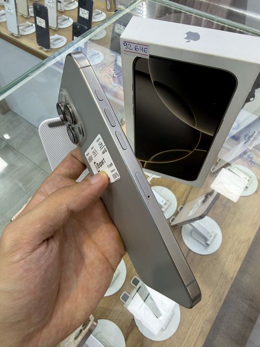 iPhone 16 Pro Max 256gb 100% ideal 91 sikl 3 oy garantiya!