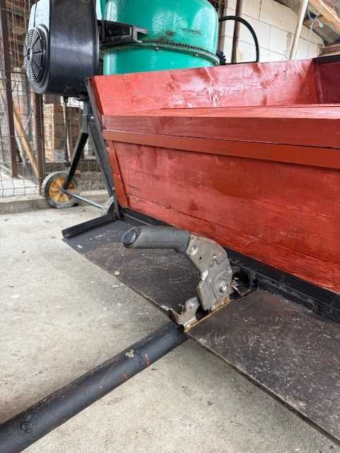 Remorcă motocultor NOUĂ, construcție solidă, oblon rabatabil