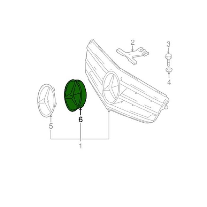 Основа за емблема Мерцедес/Mercedes CL B C E GLK VITO V класа