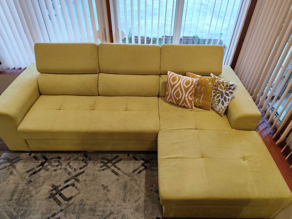 Ъглов разтегателен диван за  всекидневна