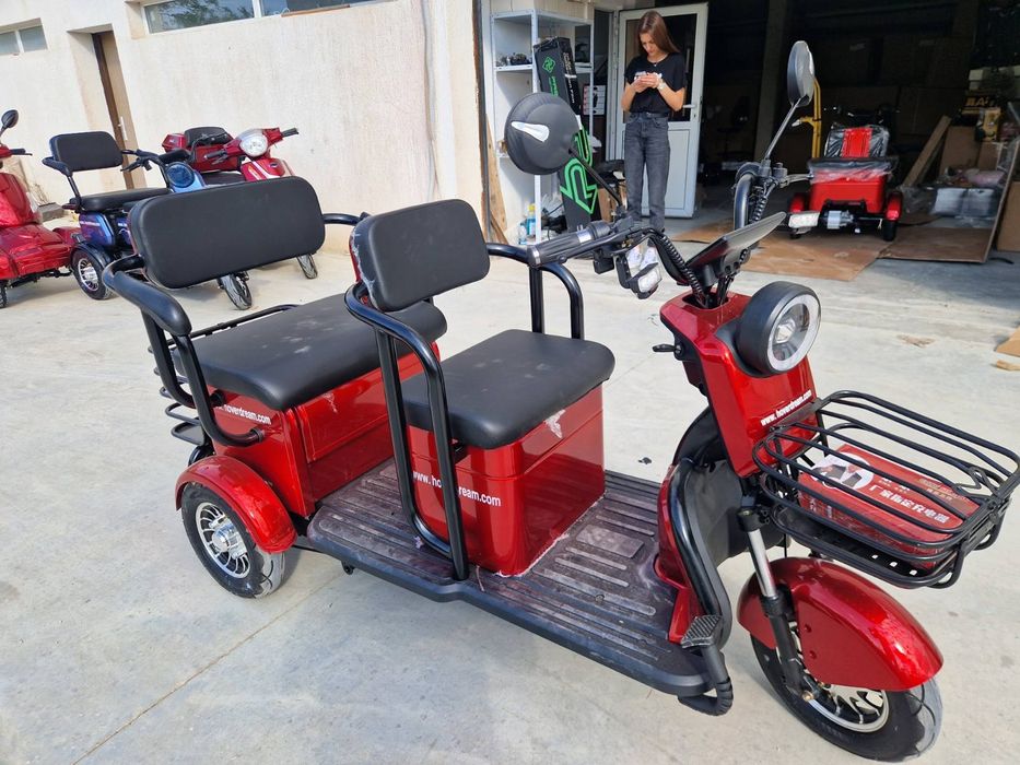 електрическа триколка с 2 седалки  на изплащане с гаранция