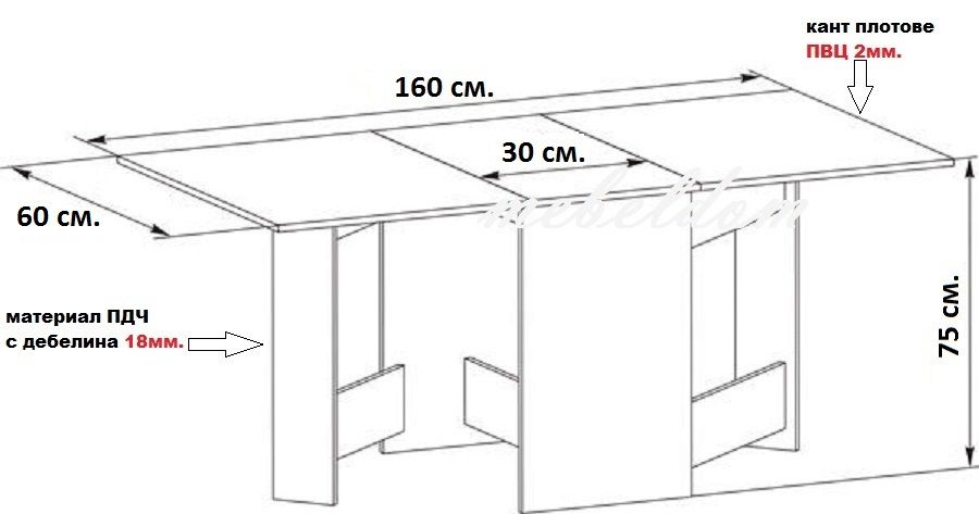 Трапезна/кухненска пакет маса(код-2239)