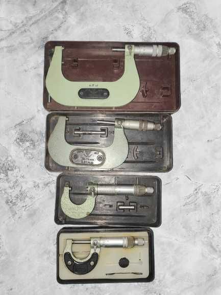 Set 4 micrometre de precizie UMF / FEPA, 0-100 mm, cutii plastic