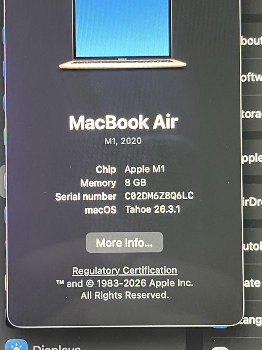 Макбук м1 8/256гб