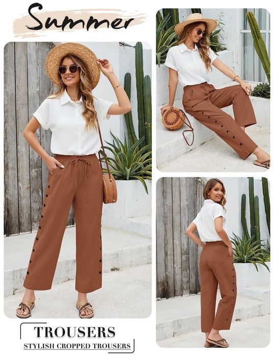 Pantaloni damă bumbac vară noi, mărimea S