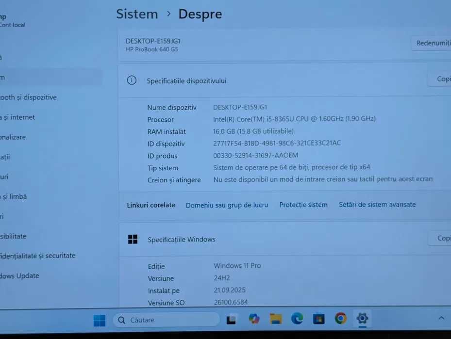Laptop HP Probook 640 G5 14" Core i5-8365U ram 16GB/256GB SSD
