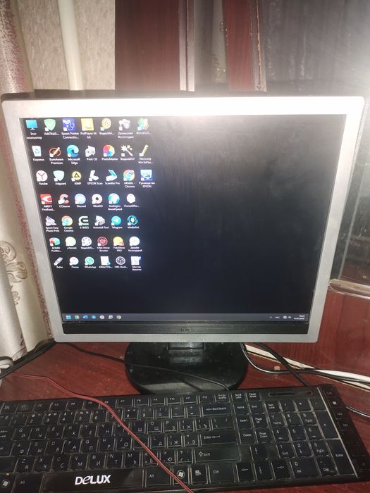 Компьютер для дома ozu 8, ssd 120, g3240, h81, монитор, клавиатура и м