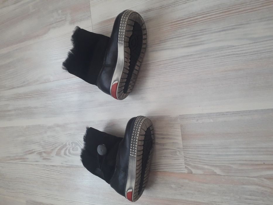 Зимние сапожки кожа и замша