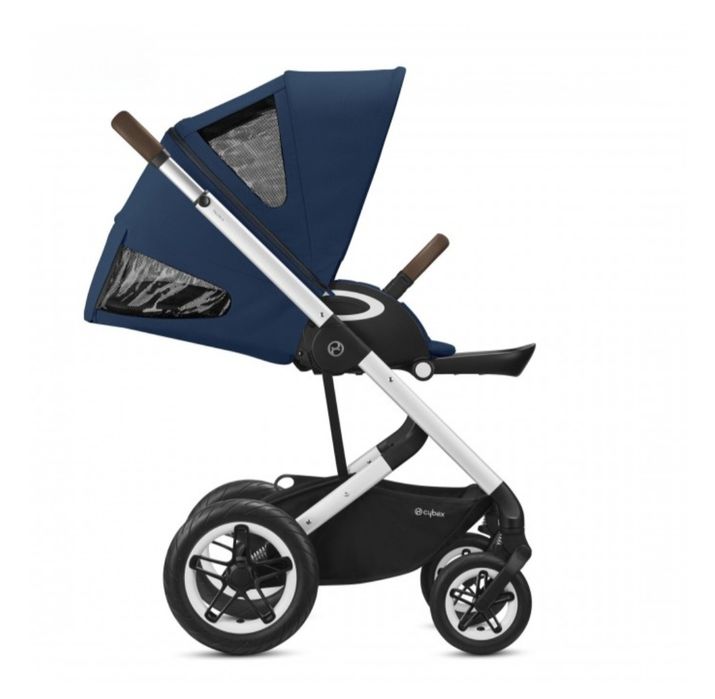 Детска количка Caybex Talos S Lux Navy + зимен кош, чанта и аксесоари