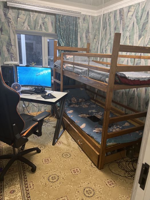 Фрунзе киуф атрофи уч хонали янги план учинчи этаж хамма шароити билан