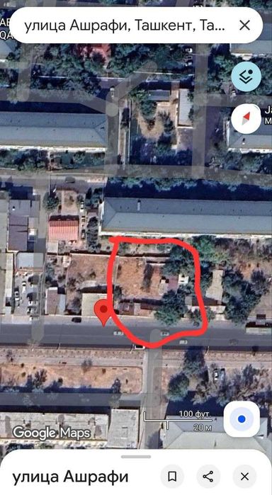 Рисовый Базар ул.М.Ашрафий пересечение ул.Фаргона Йули 7 сот 1 я лин.