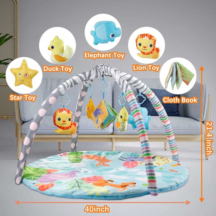 WALLE Бебешка подложка за игра, 5 висящи звукови играчки