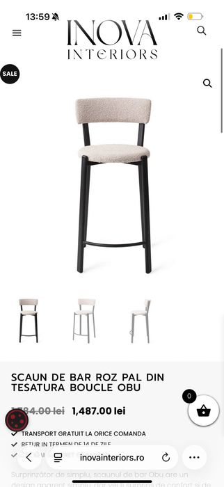 3 Scaune bar Inova Interiors