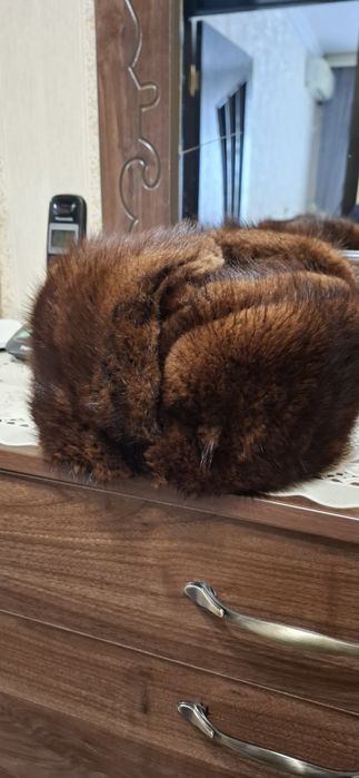 Ондатровая мужская шапка. Натуралка