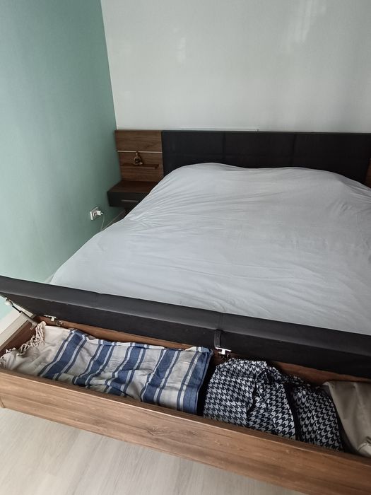 Pat matrimonial Mobexpert cu lădița