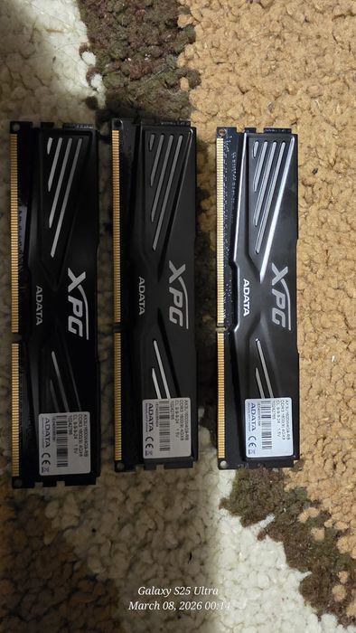 Memorie RAM DDR3 4GB 1600MHz ADATA XPG – 3 bucăți