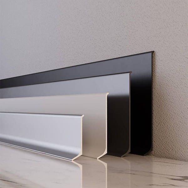 Накладной плинтус серебро, черный , шампань