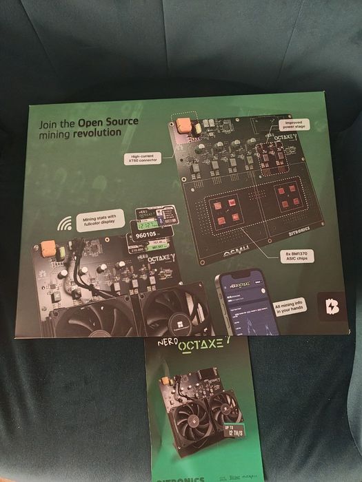 Nerd Octaxe NerdOctaxe 12TH+rev3.1  nerdqaxe++ nerdqaxe bitaxe nerdaxe