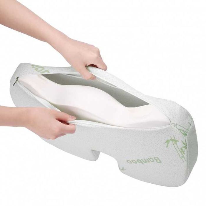 Анатомична възглавница, За сядане, Мемори пяна, Бял