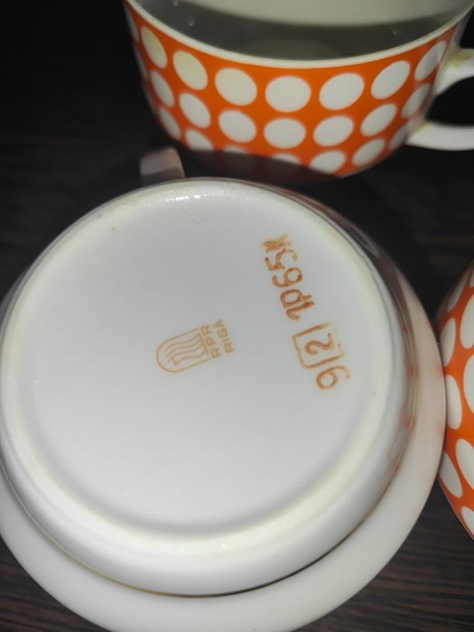 Кружечки фарфор 5 штук Рига